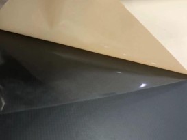 TPU離型膜杏色 厚0.03mm復(fù)合布料zc免熱熔膜 貼合